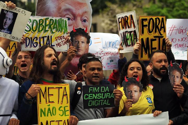 Ato em São Paulo cobra neutralidade da Meta nas eleições